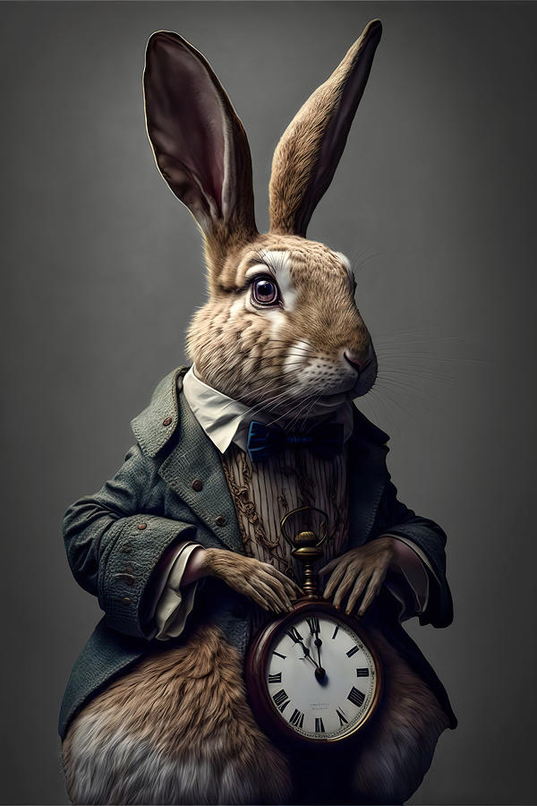 The Rabbit Hole Time Keeper Digital Art by Wes and Dotty Weber - Fine ...