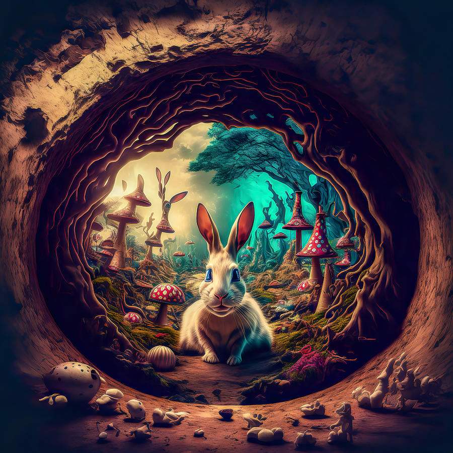 The Rabbit Hole Digital Art by Wes and Dotty Weber - Pixels