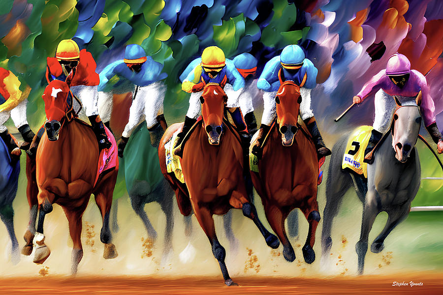 The Race Digital Art by Stephen Younts