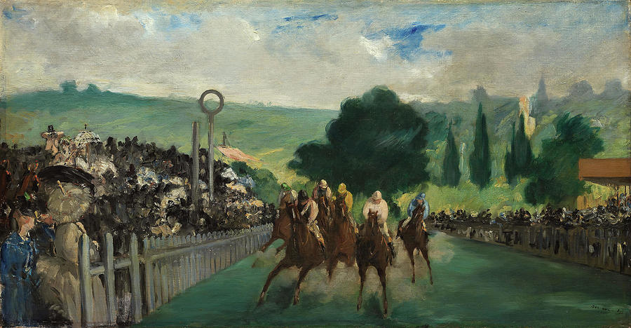 The Races at Longchamp. Edouard Manet, French, 1832-1883. Painting by Edouard Manet