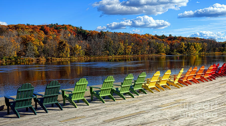 The Rainbow Chairs of Hallowell Photograph by Olivier Le Queinec