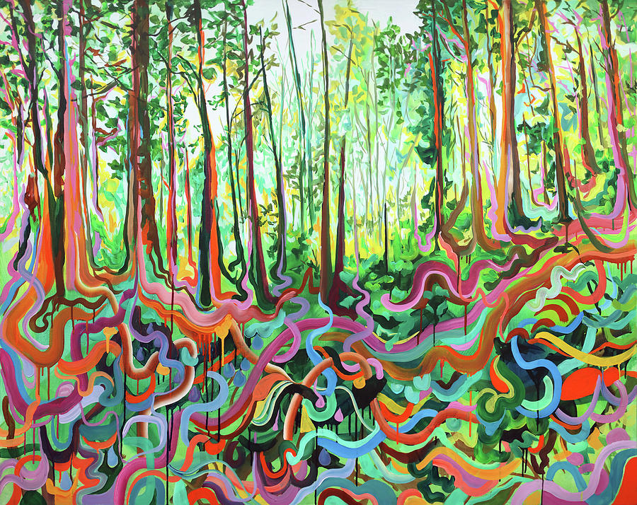 Tree Painting - The Rainbow Connection by Anisa Asakawa