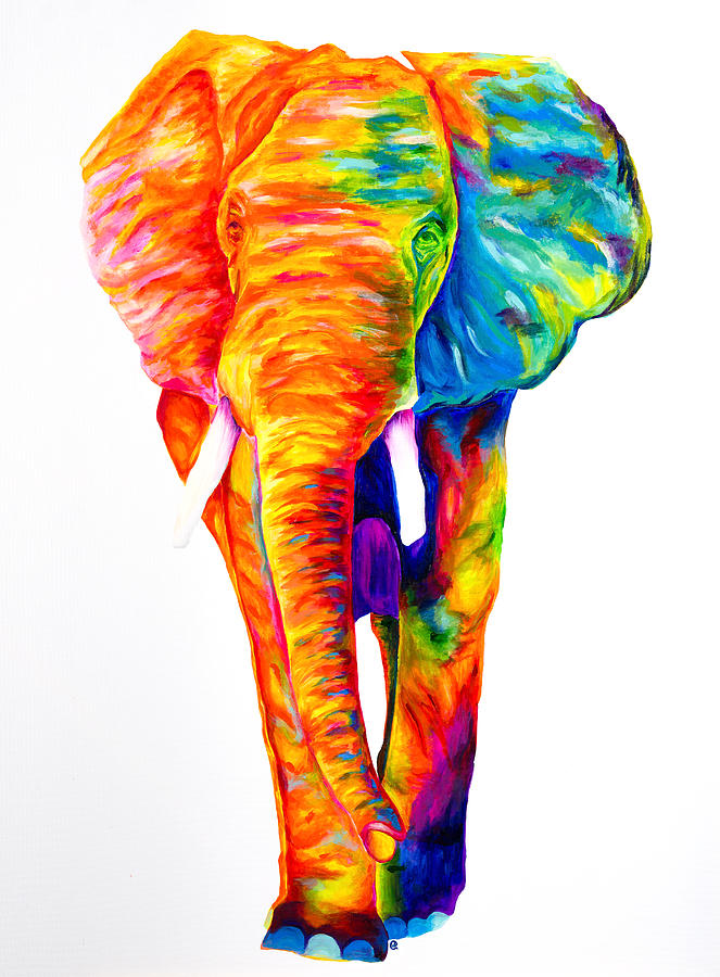 The Rainbow Elephant Painting by Rylee Abrams Fine Art America