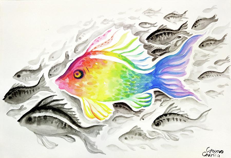 Rainbow Fish Hooded Sweatshirts for Sale - Pixels