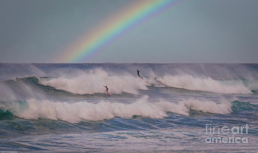 Surfers Photograph - The Rainbow Warriors by Mitch Shindelbower