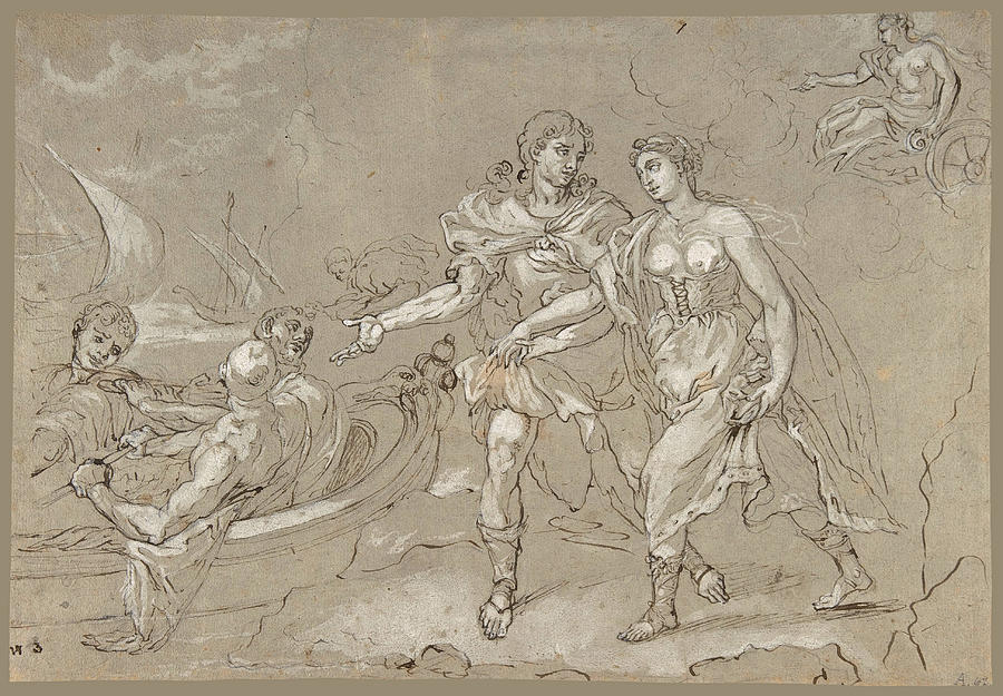 The Rape of Helena Drawing by Daniel Seiter The Rape of Helena Drawing by Daniel Seiter