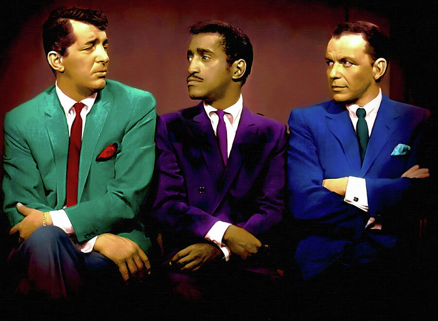 The Rat Pack - Dean Martin, Sammy Davis Jr. and Frank Sinatra. Photograph by Ben Stone