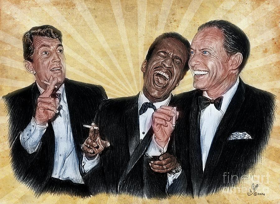 The Rat Pack Las Vegas edit Mixed Media by Andrew Read