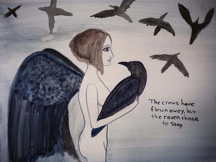 The Raven Chose to Stay  Painting by Vale Anoai