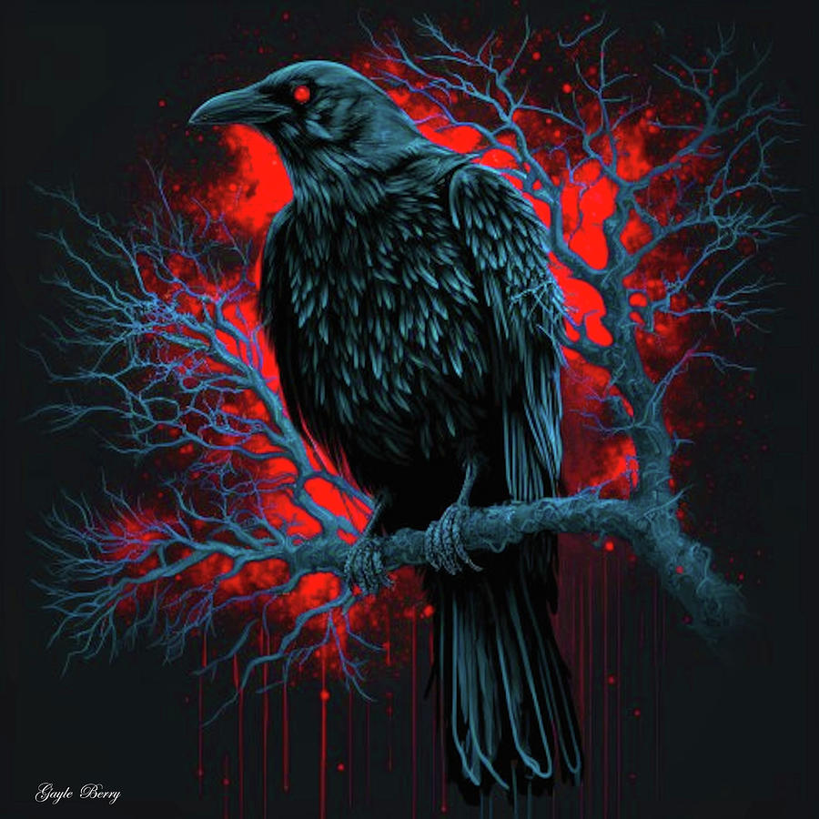 The Raven Mixed Media by Gayle Berry - Fine Art America