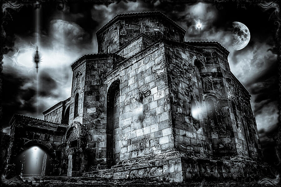 The Ravens Castle BW Digital Art by Michael Damiani