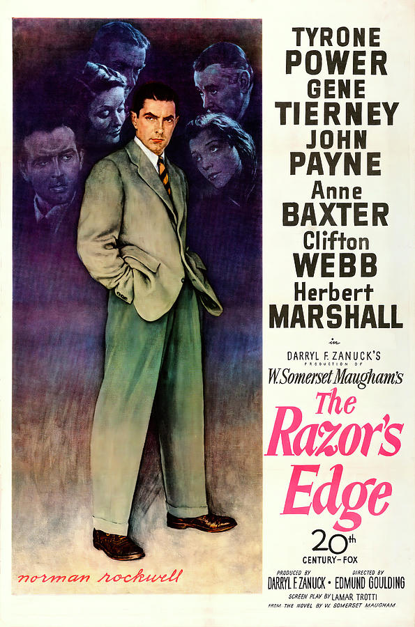 The Razors Edge Movie Poster Photograph by Norman Rockwell