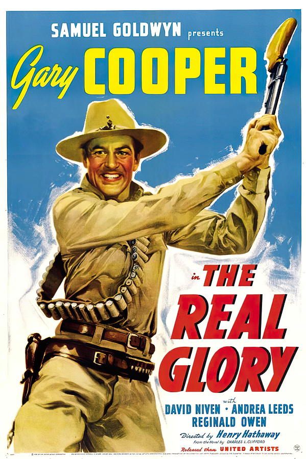 Gary Cooper Mixed Media - The Real Glory, with Gary Cooper, 1939 #1 by Movie World Posters