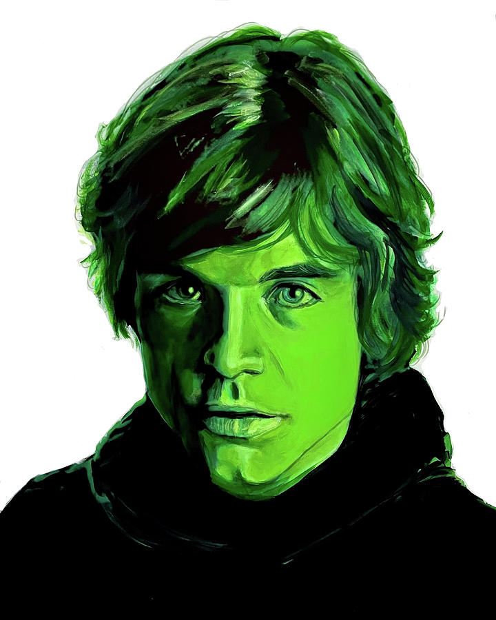 The Rebel - Luke Skywalker Painting by Joel Tesch