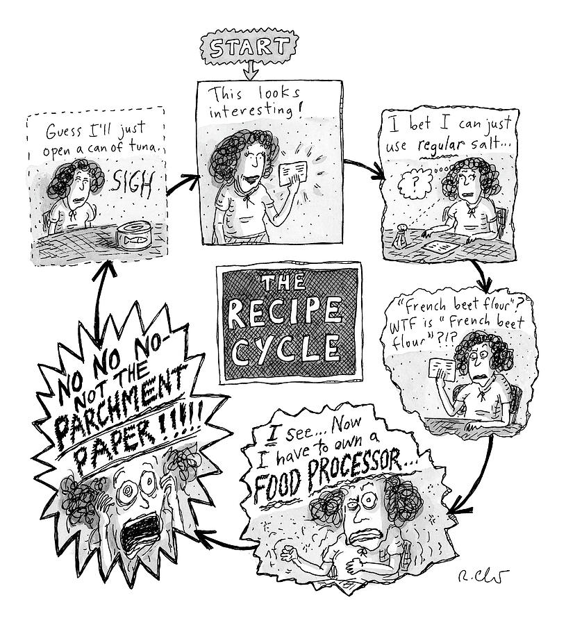 The Recipe Cycle Drawing by Roz Chast