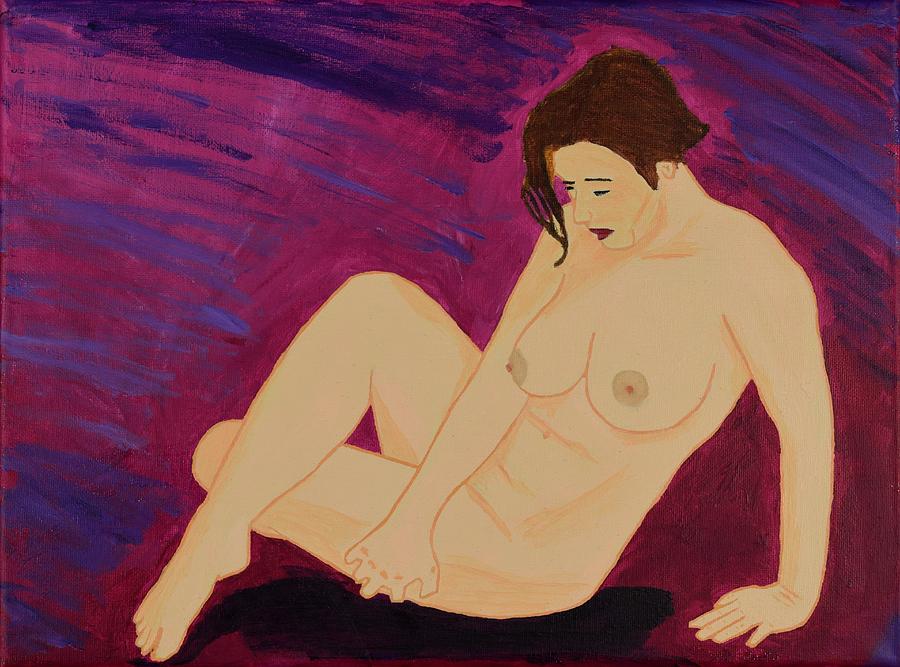 Nude Painting - The Recumbent by Acrylic Asylum Art Nude Painting - The Recumbent by Acrylic Asylum Art
