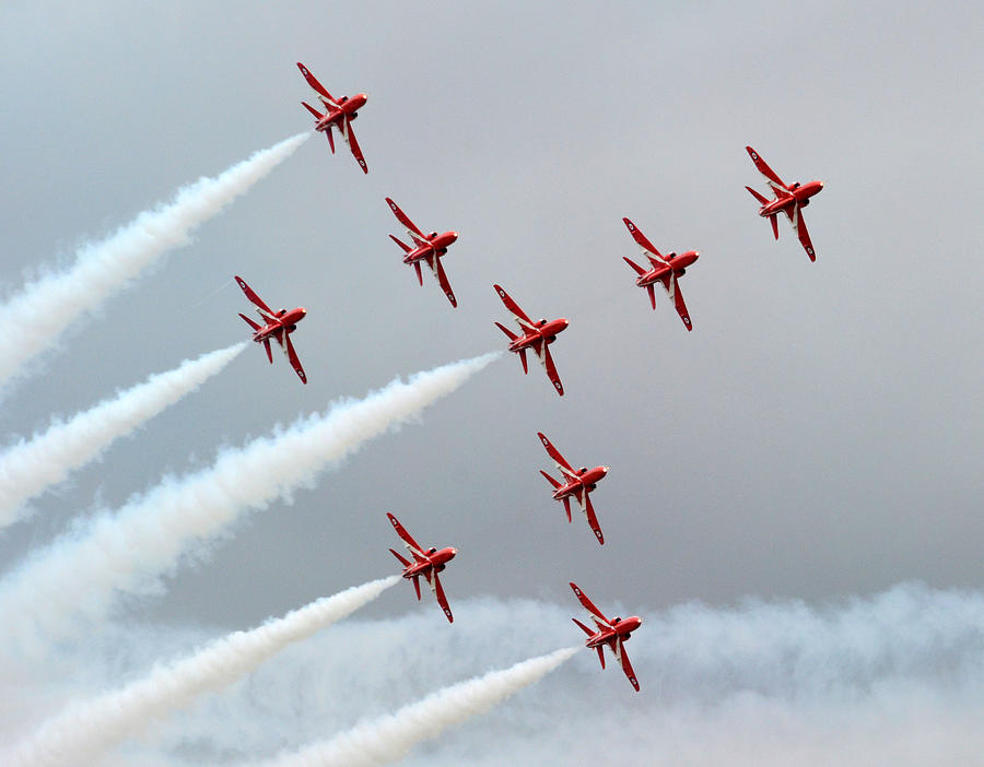 The Red Arrows Concorde Display Photograph by Gordon James