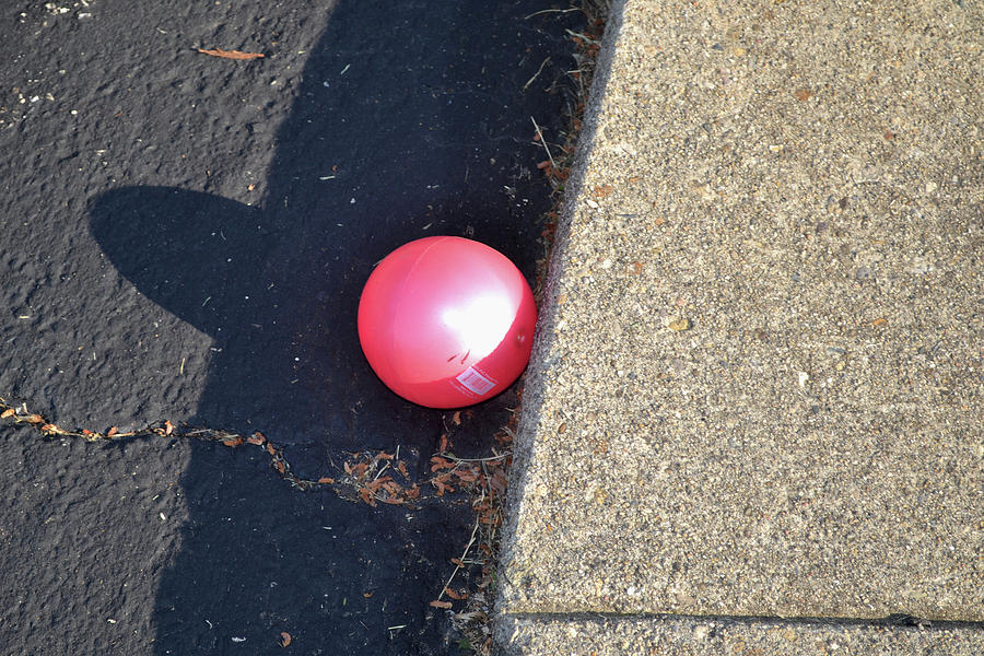 The red ball on the ground Photograph by Kelly Johnson | Fine Art America