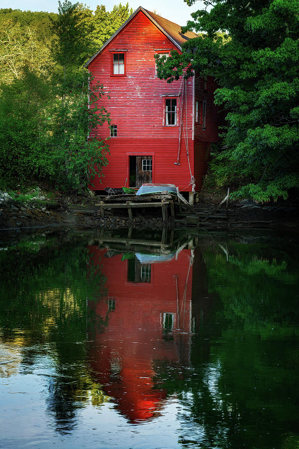 The Red Boathouse Photograph by Rick Berk