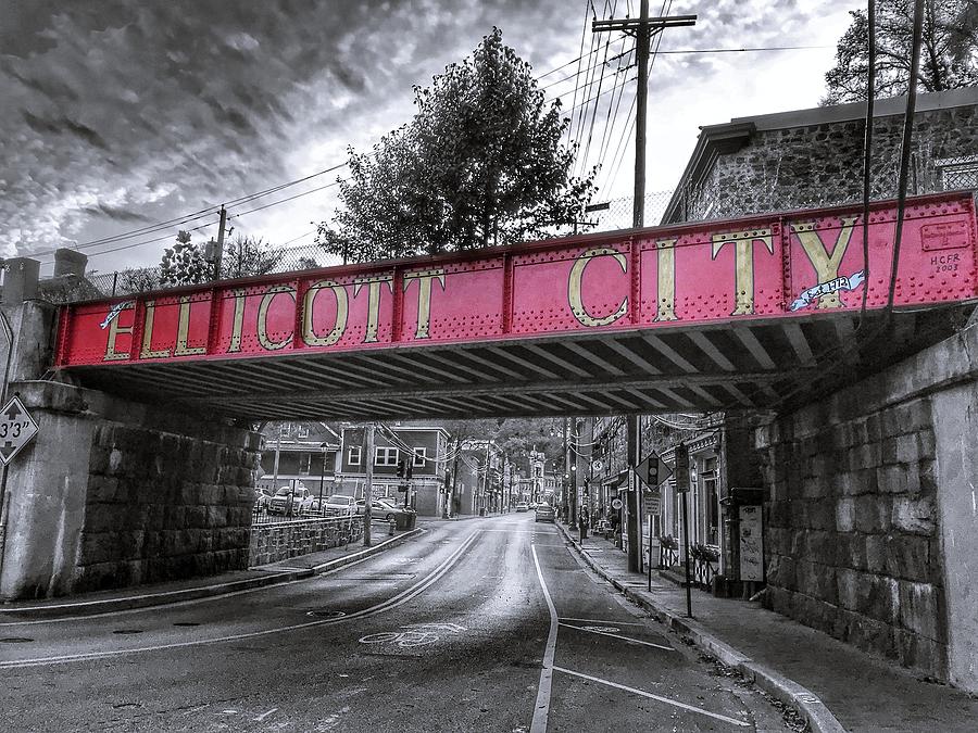 The Red Bridge In Historic Ellicott City, Maryland in 2020 Photograph by Marianna Mills