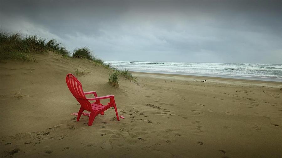 The Red Chair Off Oceania Drive Photograph by John Parulis
