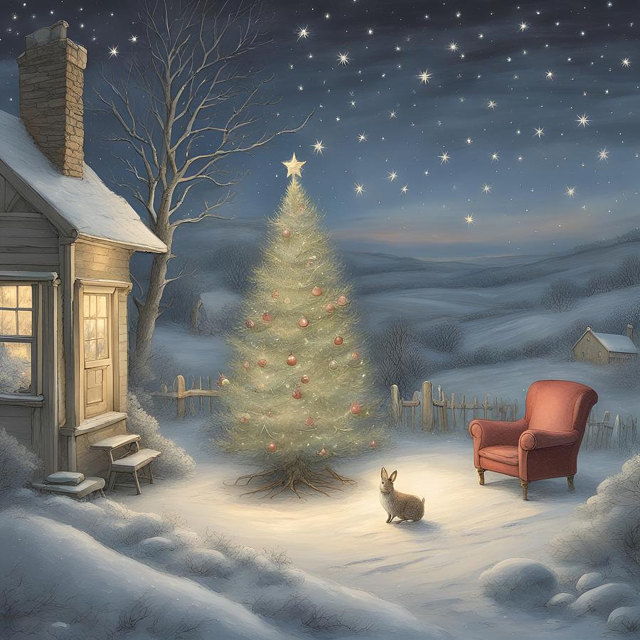 The Red Christmas Chair Digital Art by Greg Joens