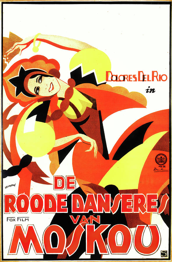 The Red Dance, 1928 - art by Dolly Rudeman Mixed Media by Movie World Posters