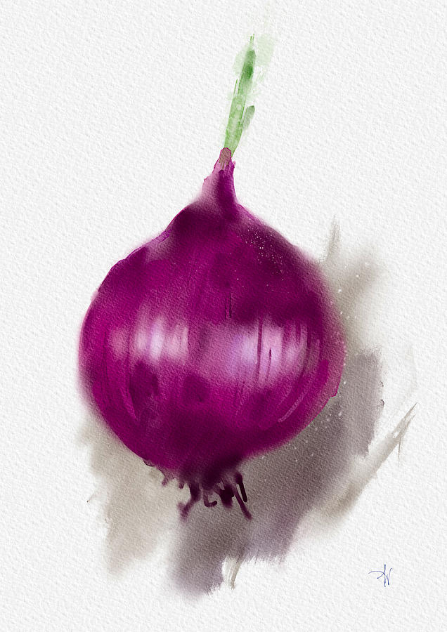 The Red Onion Digital Art by Arie Van der Wijst