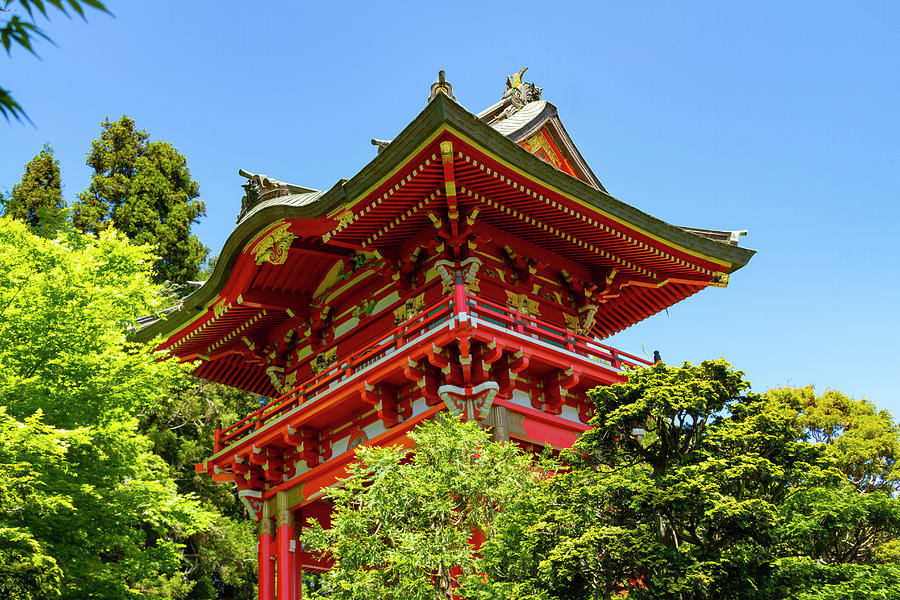 The Red Pagoda Photograph by Bonnie Follett