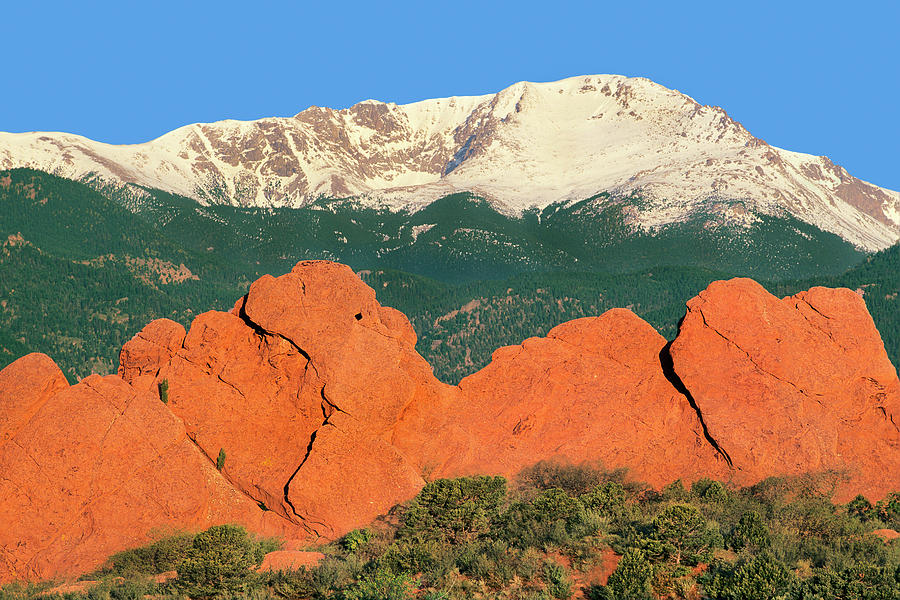 The Red Rocks Of Garden Of The Gods Were Formed By Igneous Activities Eons Ago.  Photograph by Bijan Pirnia