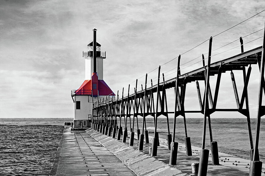 The Red Roofed Lighthouse Photograph by Kathi Mirto The Red Roofed Lighthouse Photograph by Kathi Mirto