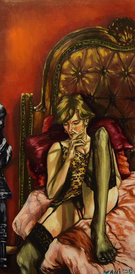 Portrait Painting - The Red Room by Mani Price