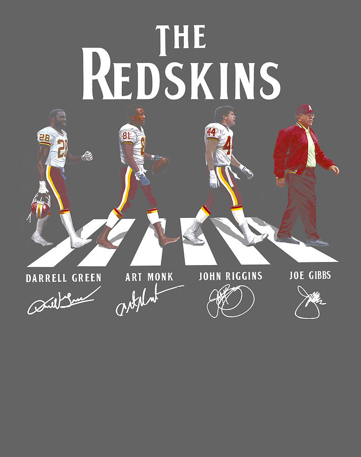 The Red Skins Walking The Abbey Road Signatures Unisex b Digital Art by Marc Bourcier