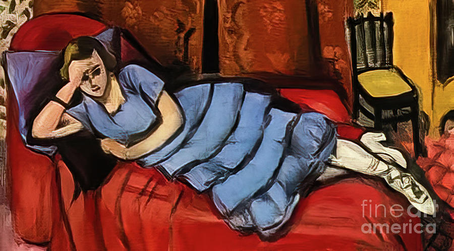 The Red Sofa By Henri Matisse 1921 Painting