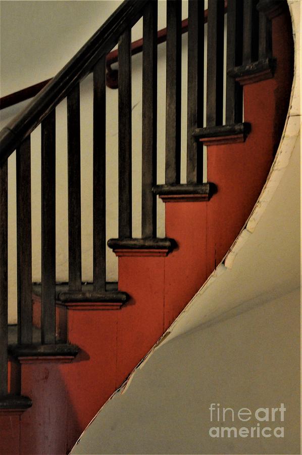The Red Stairs In New Orleans Louisiana Photograph by Michael Hoard