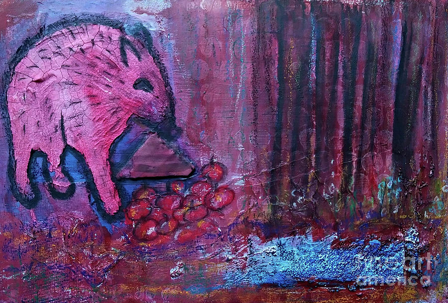 The Red Wildboar Mixed Media