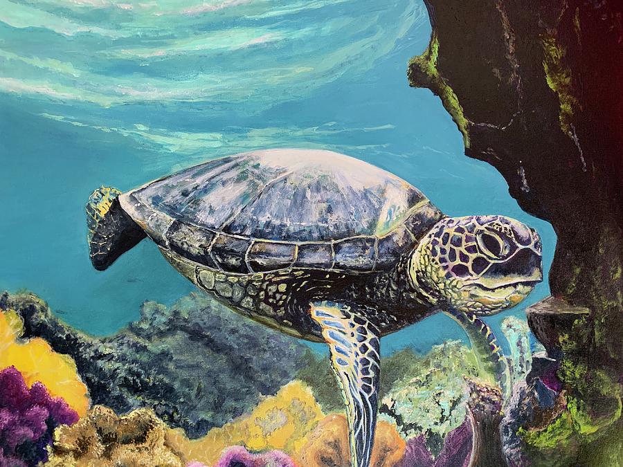 The reef Painting by Lynn Shaffer