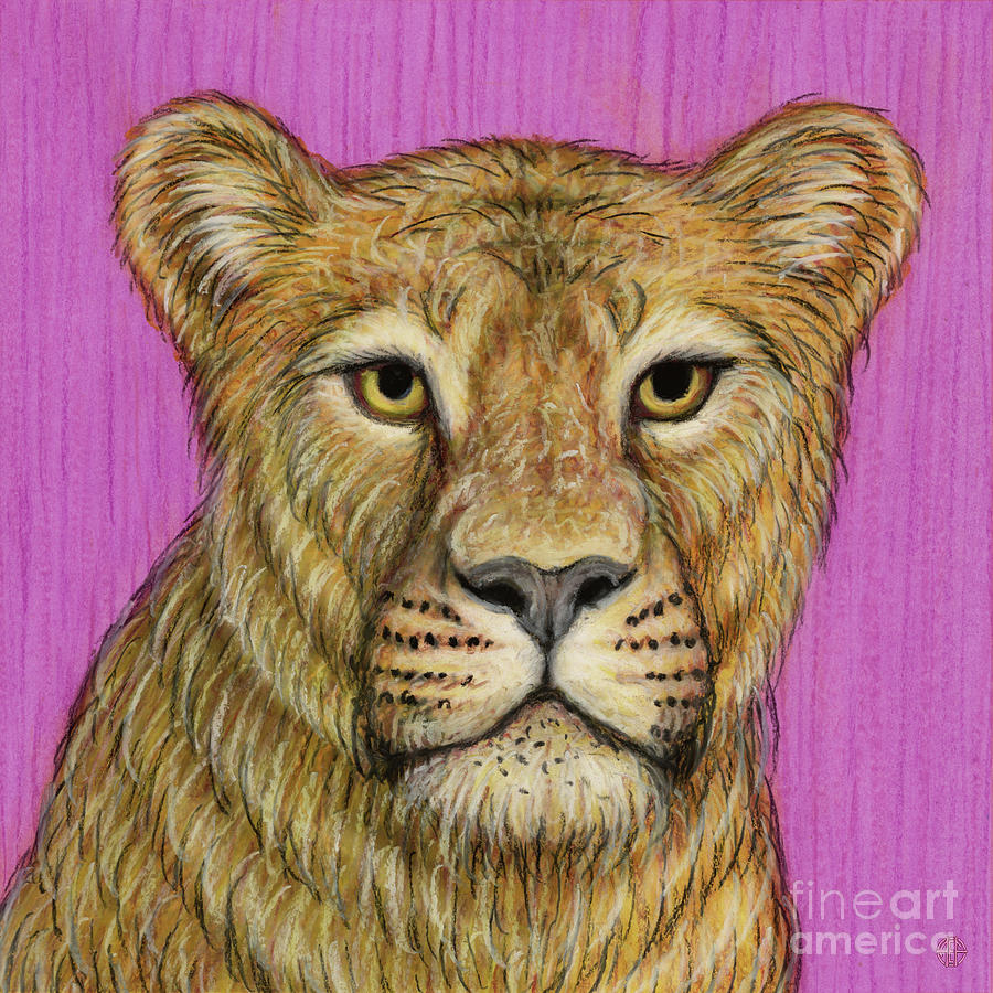 The Regal Lioness Painting by Amy E Fraser