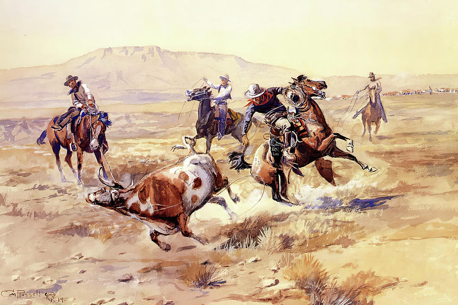 Charles Marion Russell Painting - The Renegade 1900 by Charles Marion Russell
