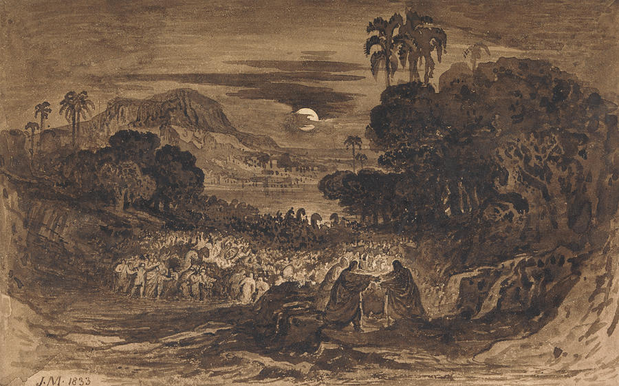 The Rescue of Lot Drawing by John Martin