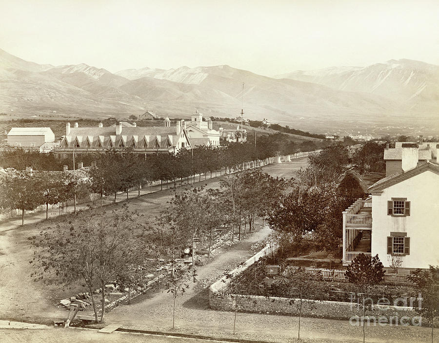 The Residence of Brigham Young Photograph by Andrew Joseph Russell
