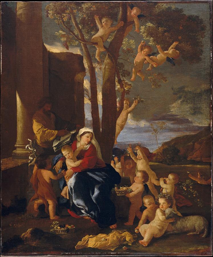 The Rest On The Flight Into Egypt , Nicolas Poussin Painting