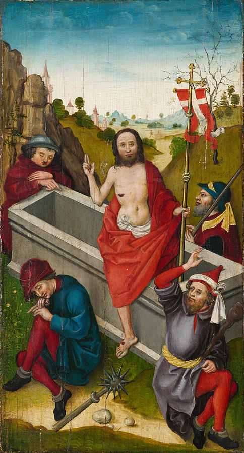 The Resurrection Painting by Ludwig Schongauer