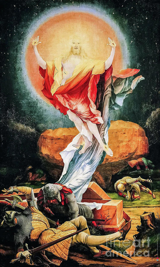 The Resurrection of Christ 1512 Painting by Matthias Grunewald - Fine ...