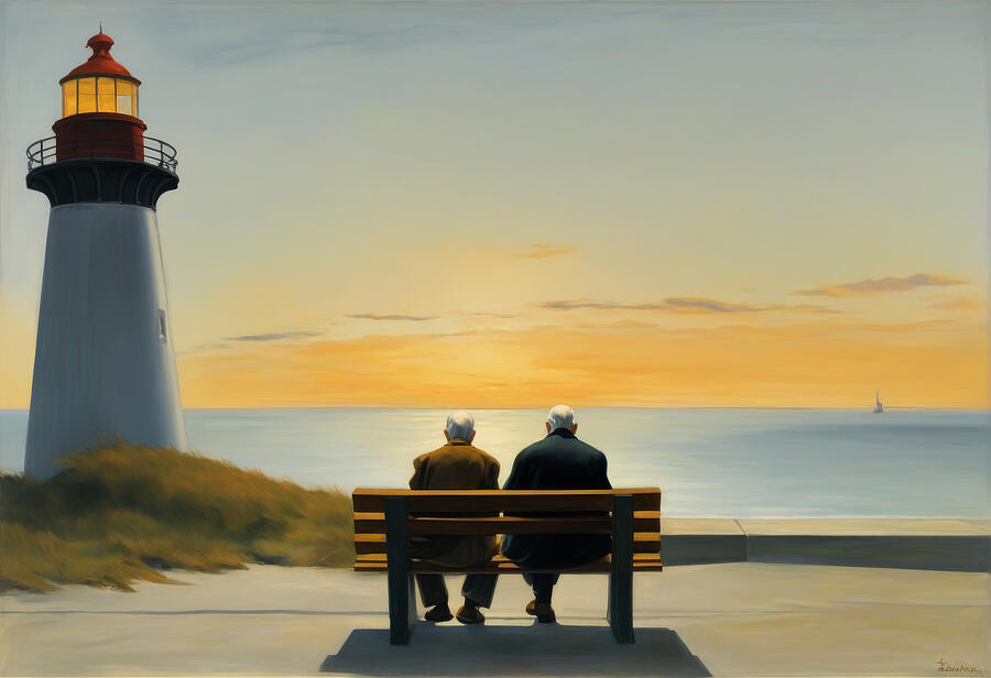 Edward Hopper Painting - The retirement by My Head Cinema