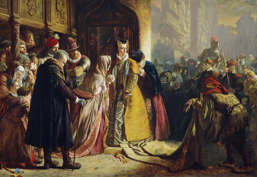 The Return of Mary Queen of Scots to Edinburgh, 1870 Painting by James Drummond