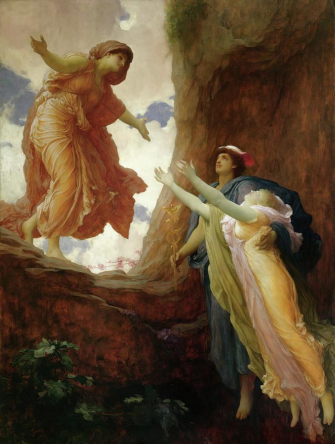 Frederic Leighton Painting - The Return Of Persephone by Lagra Art