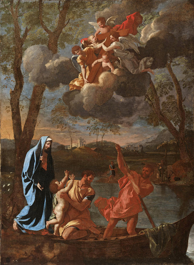 The Return of the Holy Family to Nazareth Painting by Nicolas Poussin