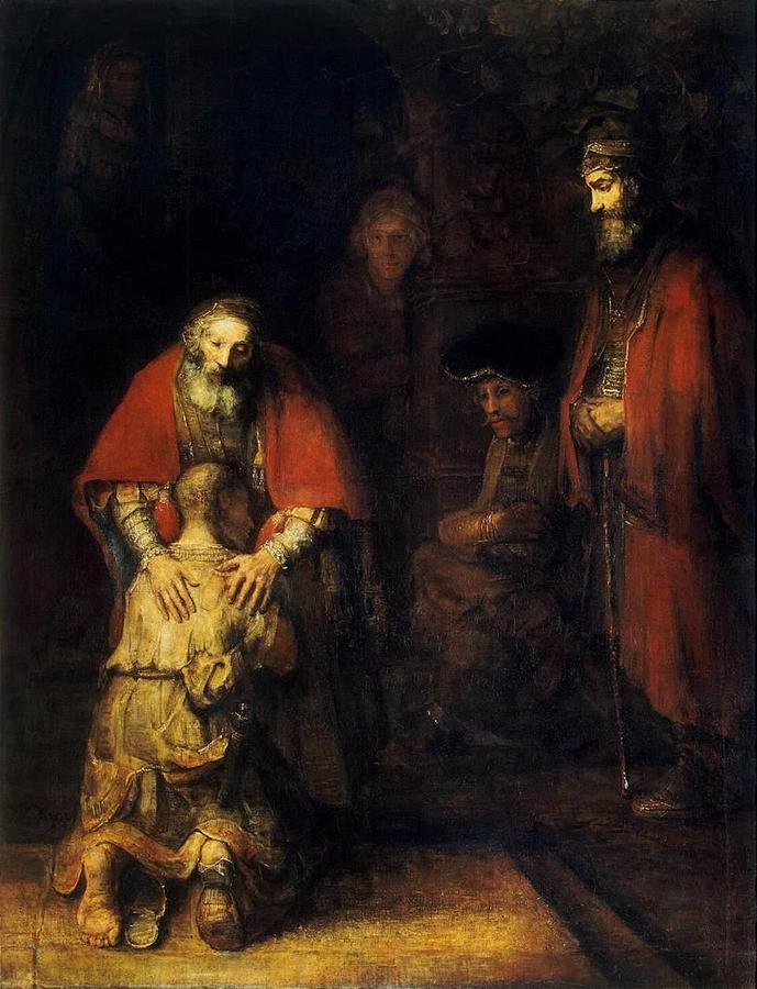 Rembrandt Painting - The Return of the Prodigal Son by Rembrandt