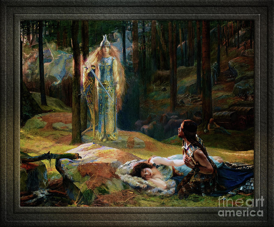 The Revelation by Gaston Bussiere Classical Art Old Masters Reproduction Painting by Rolando Burbon